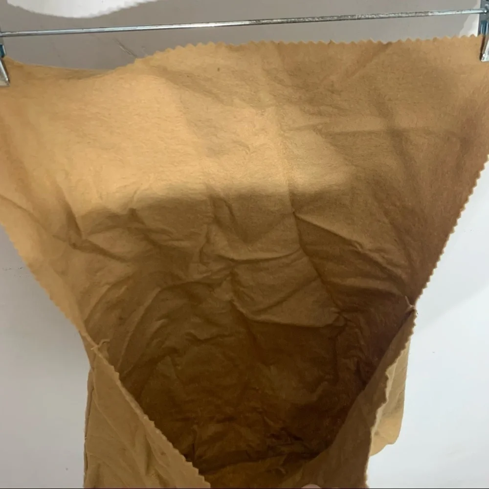Louis Vuitton vintage dust bag fold over flap tan purse bag medium size